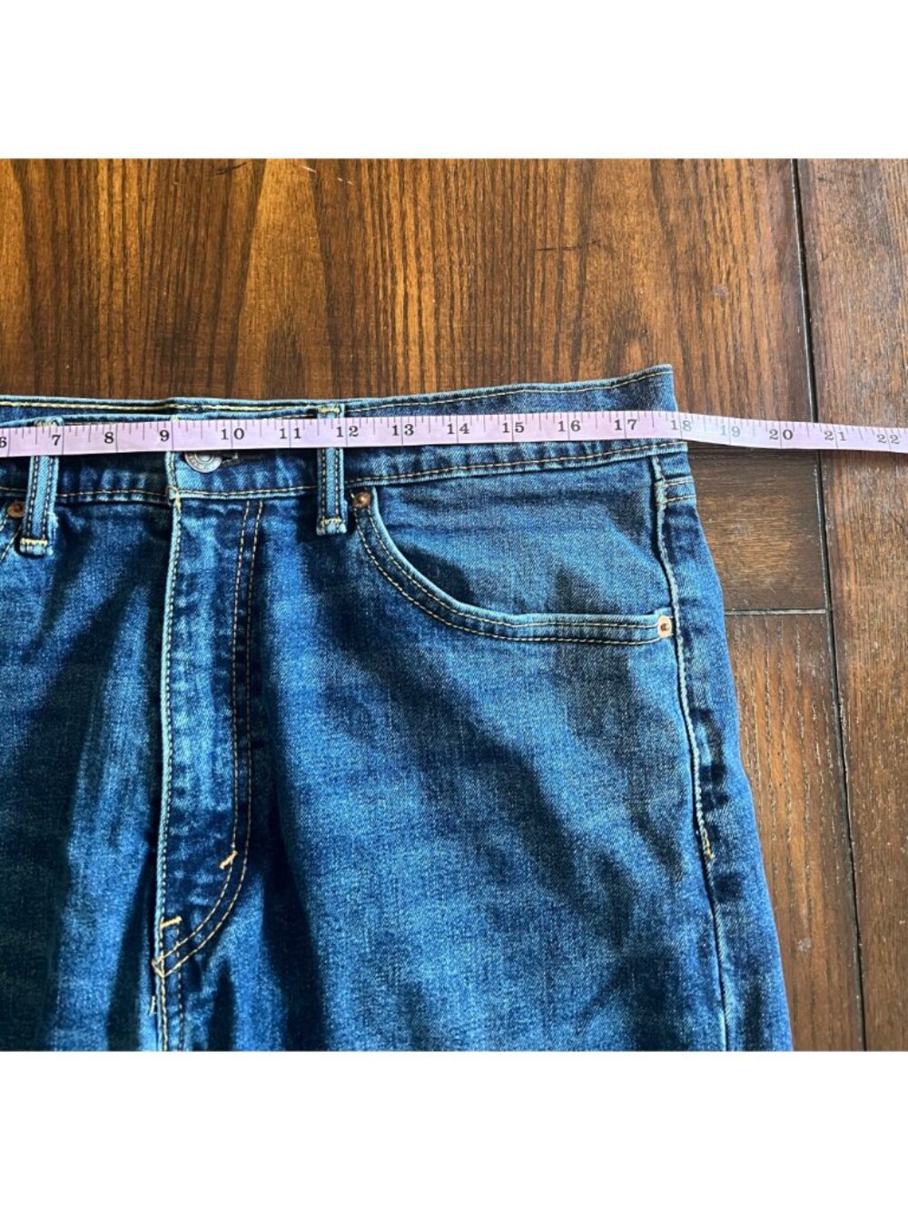 Levis 505 Straight Leg Jeans W36 L32 Medium Wash Denim Classic Fit Casual - Picture 6 of 7